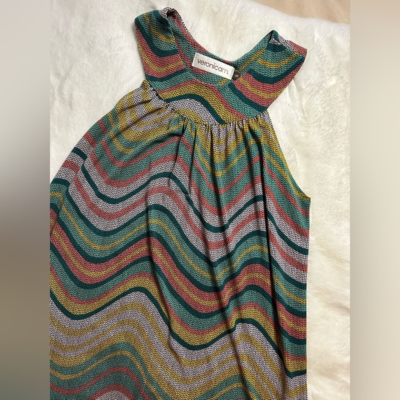 Veronica M. Multicolored Print Mini Dress. size Small - Picture 2 of 5